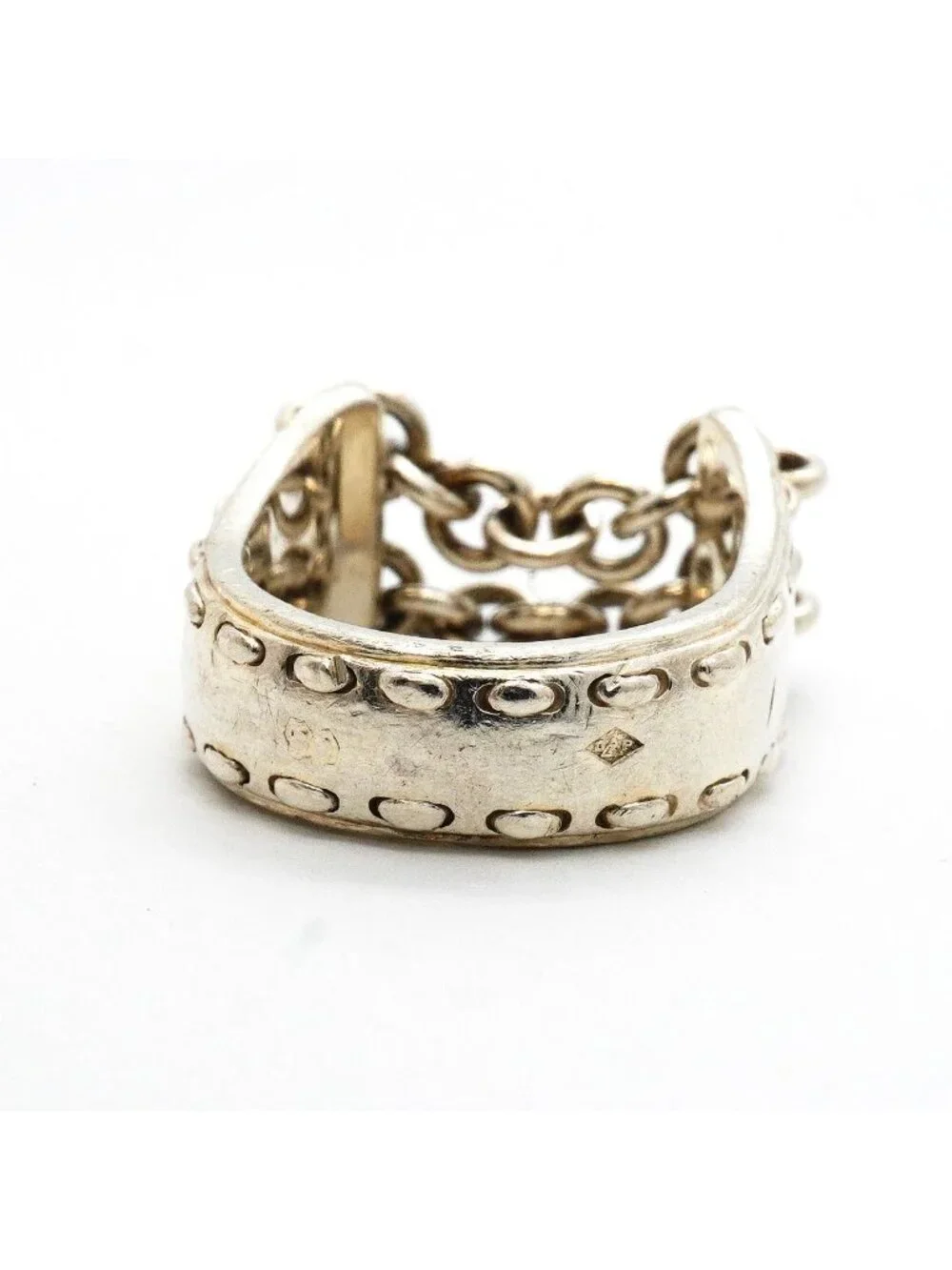 Hermes Ring Mexico Chain 925 Sterling Silver